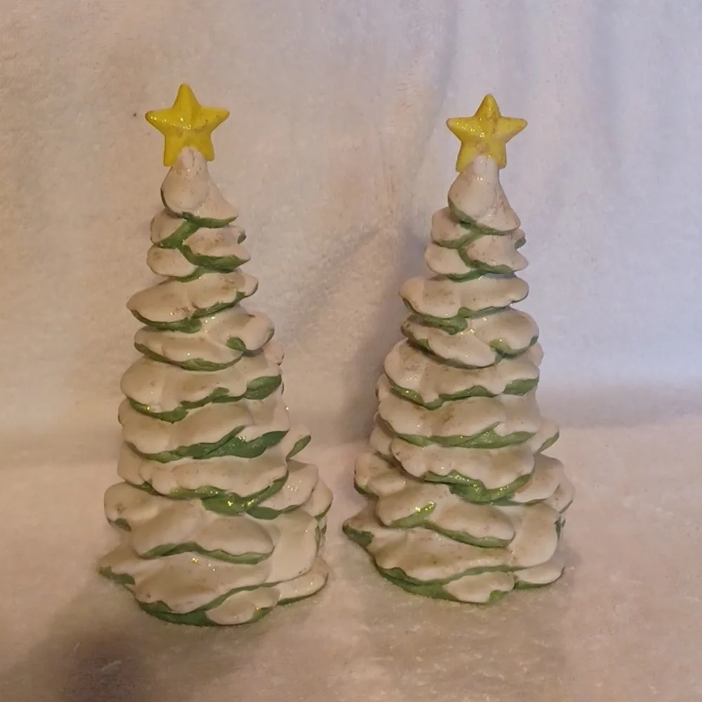 Ceramic Christmas tree 2 trees 9 inches tall